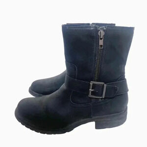 b.o.c. Men's Black Moto Boots With Buckle Size 8